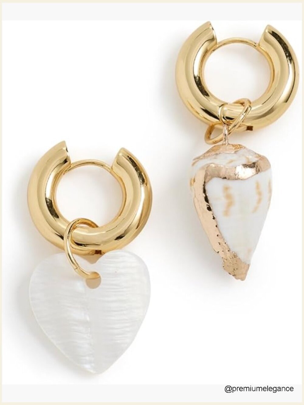 Detachable Pearl Mismatched Drop Earrings Hinged Hoop